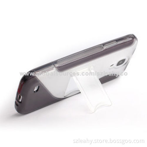S-shaped appearance mixed case with kickstand for Samsung S4/I9500